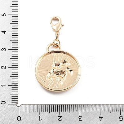 Tarot Alloy Enamel Pendant Decoration HJEW-P021-01B-G-1