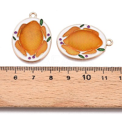 Thanksgiving Day Theme Alloy Enamel Pendants ENAM-T020-52F-01-1
