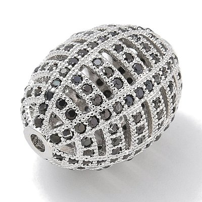 Rack Plating Brass Micro Pave Cubic Zirconia Beads KK-L224-024P-1