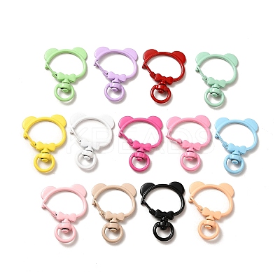Spray Painted Alloy Swivel Clasps ALRI-Q362-04G-1