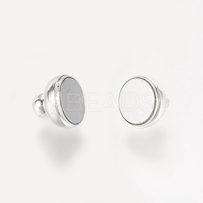 Brass Magnetic Clasps with Loops X-KK-H361-S-NR-1