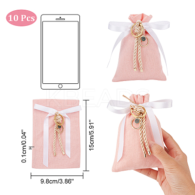 Rectangle Polyester Packing Pouches Drawstring Bags ABAG-AB00010-1