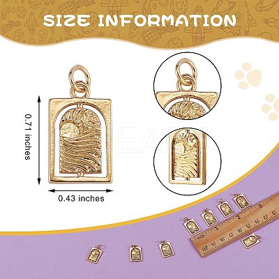 10Pcs Brass Pendants KK-SZ0004-52-1