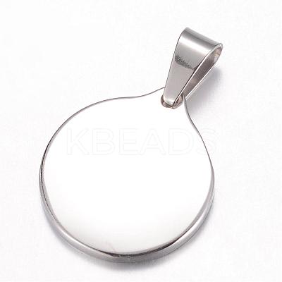 Tarnish Resistant 304 Stainless Steel Pendants STAS-P048-04-1