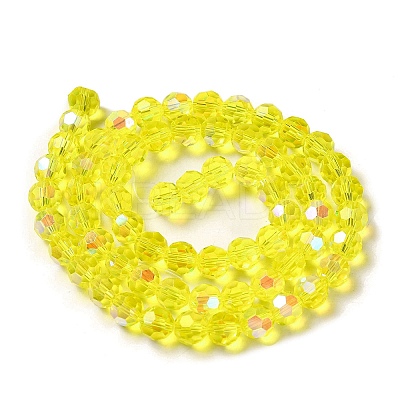 Electroplate Transparent Glass Beads Strands EGLA-A035-T4mm-L03-1