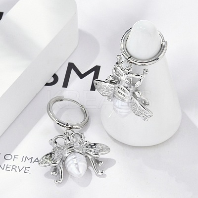 304 Stainless Steel ABS Imitation Pearl Hoop Earrings EJEW-M070-19P-1