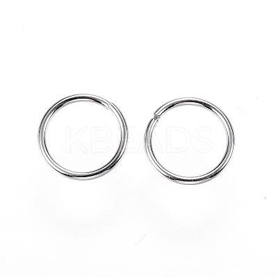 Tarnish Resistant 304 Stainless Steel Open Jump Rings STAS-D448-098P-10mm-1