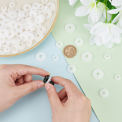 150Pcs 5 Style Plastic Doll Eye Nose Round Gaskets KY-PH0001-72-1