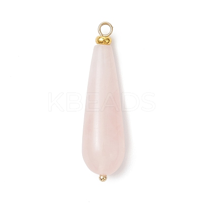 Natural Rose Quartz Pendants PALLOY-JF04760-01-1