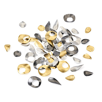 72Pcs 12 Style Brass Pendants FIND-SW0001-24-1