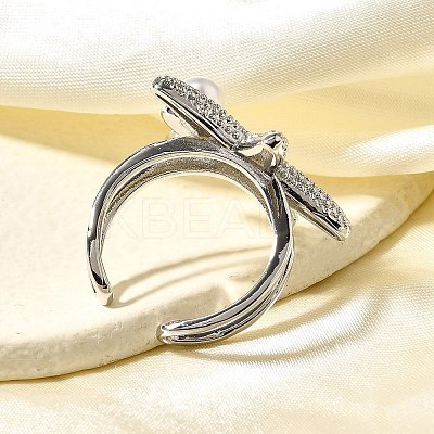 Brass Cuff Rings for Women RJEW-Q008-02P-1