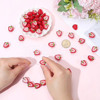50Pcs Printed Opaque Acrylic Beads OACR-PA0001-79-1