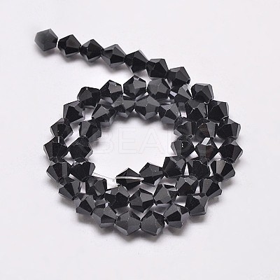 Imitate Austrian Crystal Bicone Glass Beads Strands GLAA-F029-6x6mm-02-1
