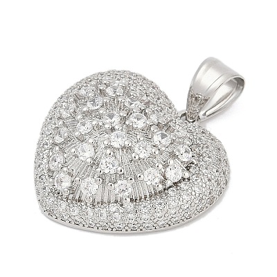 Brass Micro Pave Cubic Zirconia Pendants KK-A241-12P-04-1