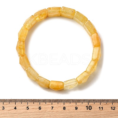 Natural Quartz Crystal Beads Stretch Bracelets for Women Men BJEW-C097-06-07-1