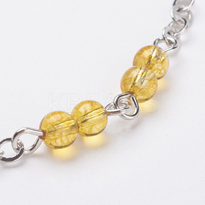 Natural Gemstone Anklets AJEW-AN00224-1