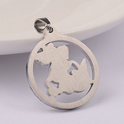 Non-Tarnish 304 Stainless Steel Pendants X-STAS-M245-10P-1