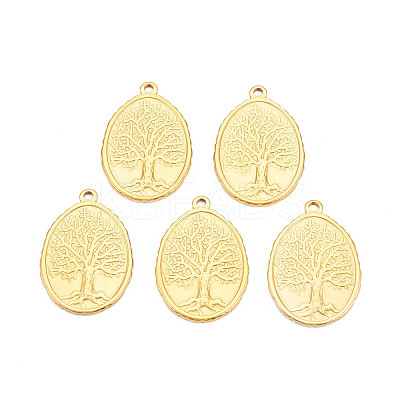 Ion Plating(IP) 201 Stainless Steel Pendants STAS-T063-188G-1