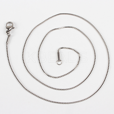 Tarnish Resistant 304 Stainless Steel Venetian Chain Necklace Making STAS-P046-07P-1