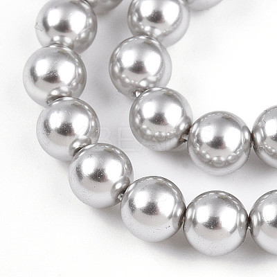 Baking Paint Pearlized Glass Pearl Bead Strands HY-N002-5mm-A03-1
