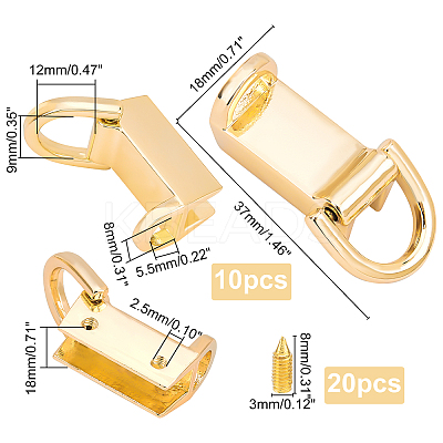 5 Sets Alloy Package Clasp PURS-WR0001-08-1