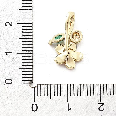 Brass Micro Pave Cubic Zirconia Pendants LS-KK-Q029-03G-1