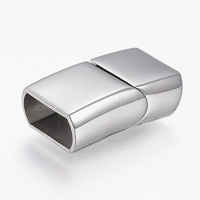 Tarnish Resistant 304 Stainless Steel Magnetic Clasps with Glue-in Ends LS-STAS-F130-25P-1