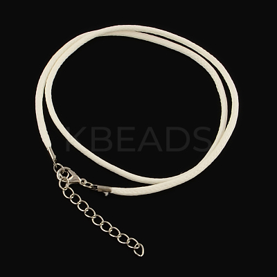 Waxed Cotton Cord Necklace Making MAK-S032-2mm-122-1