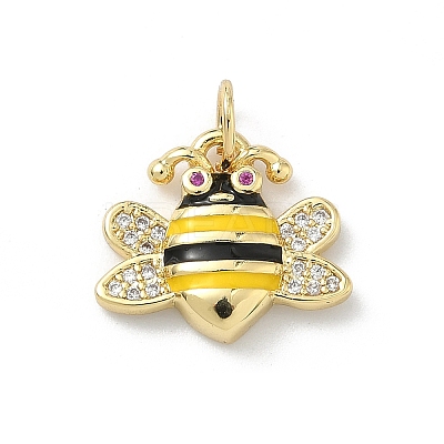 Brass Micro Pave Cubic Zirconia Pendants KK-H537-19B-G-1