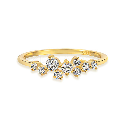 925 Sterling Silver Micro Pave Clear Cubic Zirconia Finger Rings for Women FS-WG88D88-04-1