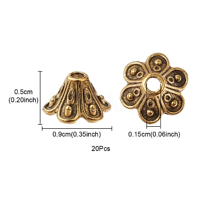 Alloy Bead Cap TIBE-YW0001-38AG-1