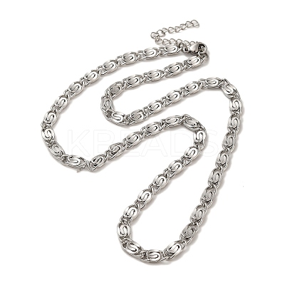 304 Stainless Steel Lumachina Chain Necklaces NJEW-C060-01C-P-1
