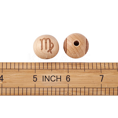 Natural Undyed Beech Beads WOOD-BT0001-04-1