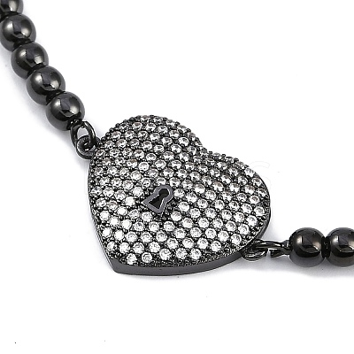 Rack Plating Brass Micro Pave Cubic Zirconia Silder Bracelets BJEW-P341-03EB-1
