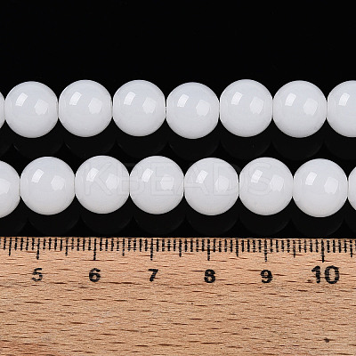 Imitation Jade Glass Beads Strands LS-GLAA-T032-J10mm-01-1