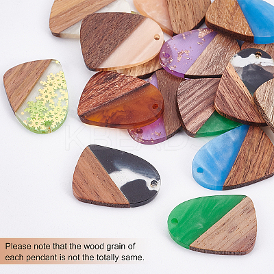 DIY 8 Pairs Teardrop Wood Earring Makings DIY-FH0002-01-1