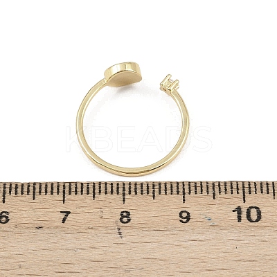 Brass Micro Pave Cubic Zirconia Open Cuff Rings for Women LS-RJEW-K308-02A-G-1