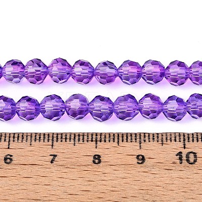 Baking Paint Transparent Glass Beads Strands X-DGLA-A035-T6mm-A11-1