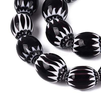 Handmade Millefiori Glass Barrel Beads LS-LA-N002-06A-1