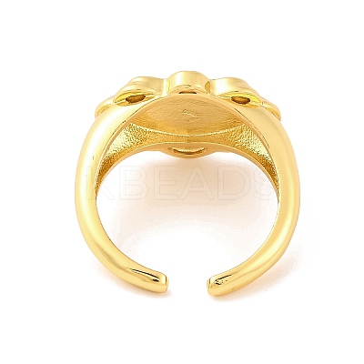 Brass Open Cuff Rings RJEW-U009-20G-1