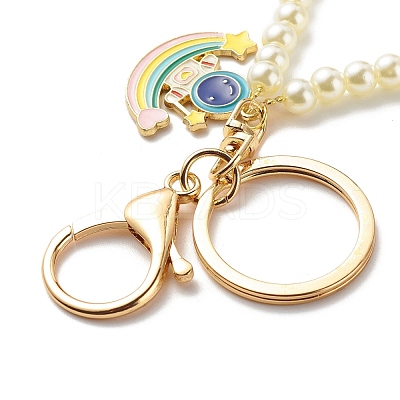 Alloy Enamel Spaceman Pendant Keychains KEYC-JKC00362-02-1