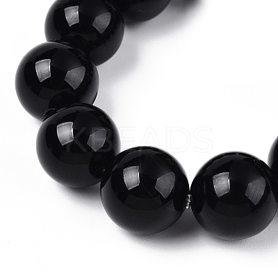 Natural Silver Obsidian & Obsidian & Natural Pearl & Brass for Mobile Phone Straps HJEW-N003-01-1