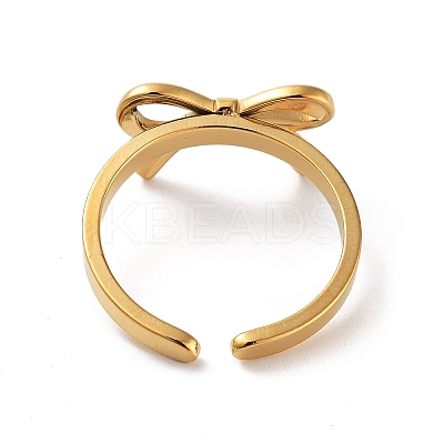 304 Stainless Steel Open Cuff Rings for Women LS-RJEW-Z044-01G-02-1