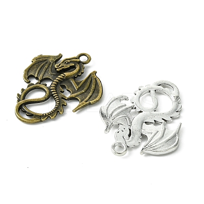 30Pcs 2 Colors Tibetan Style Alloy Pendants TIBEP-FS0001-17-1