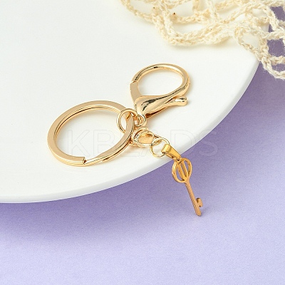 304 Stainless Steel Initial Letter Key Charm Keychains KEYC-YW00004-21-1