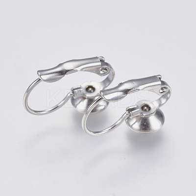 Tarnish Resistant 304 Stainless Steel Leverback Earring Settings LS-STAS-F139-051P-6mm-1