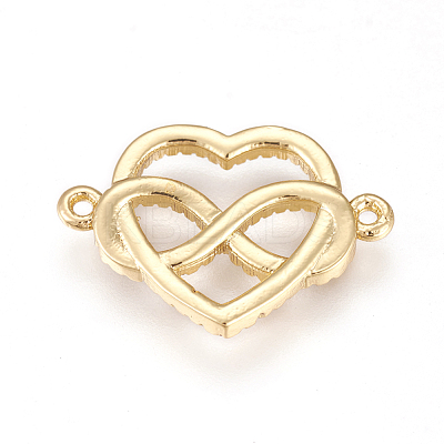Brass Micro Pave Cubic Zirconia Links ZIRC-L078-037G-NR-1