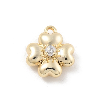 Brass Micro Pave Cubic Zirconia Pendants KK-D283-09G-1