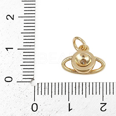 Brass Pave Cubic Zirconia Pendants KK-D409-25G-1