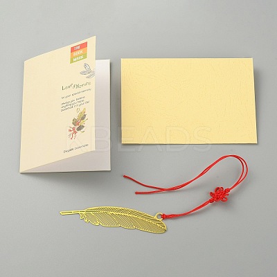 Brass Bookmarks AJEW-WH0322-02A-G-1